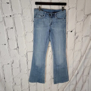 Buffalo Felow Jeans Mid Rise Stretch Flare Denim Light Wash‎ sZ 8